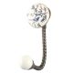 Blue Bird Golden Berry Ceramic Hook in Antique Fitting